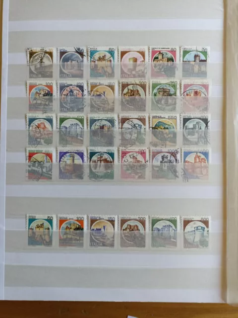 Briefmarken Italien Türme Gestempelt und Postfrisch