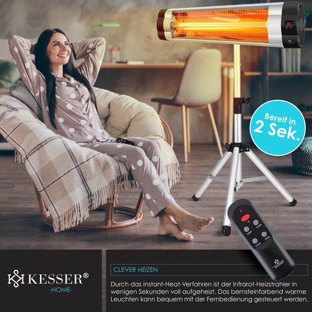 KESSER® Infrarotstrahler Heizstrahler Terrassenstrahler Wärmestrahler 2500W FB 5