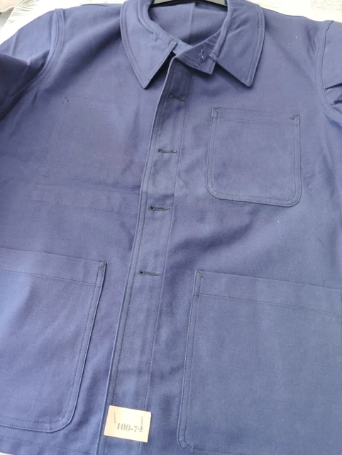 Veste Bleu De Travail Vintage France Coupe Large - Taille M, Occasion Bon état