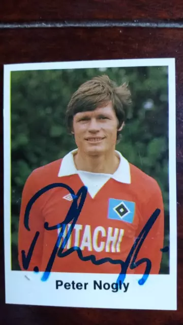 Bergmann collectible picture 1977/78 Peter Nogly Hamburger SV autographed