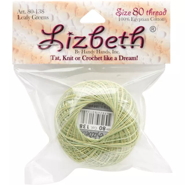 Lizbeth Cordonnet Cotton Size 80 Leafy Greens