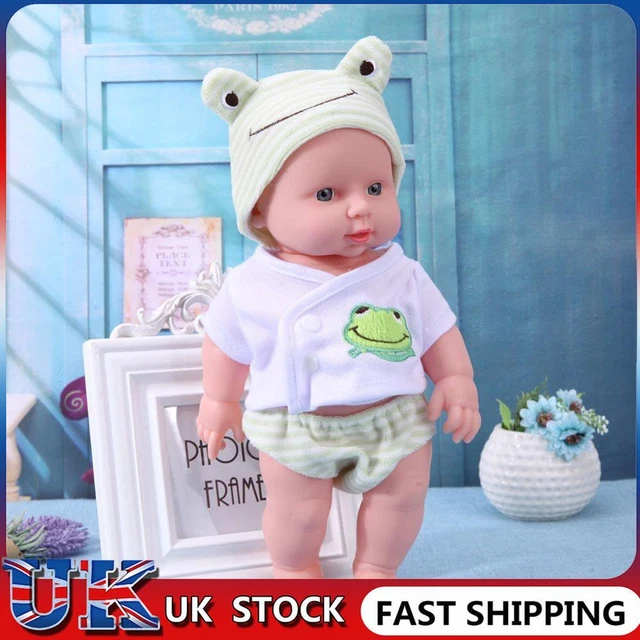 30cm Finished Doll Washable PVC 3D Prop Doll Baby Companion Toys (Green) ❀