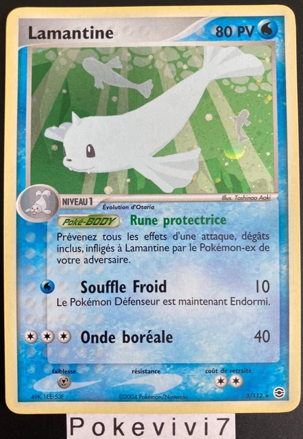 Pokemon Card MANATEE 3/112 Holo Block EX Red Fire Green Sheet FR