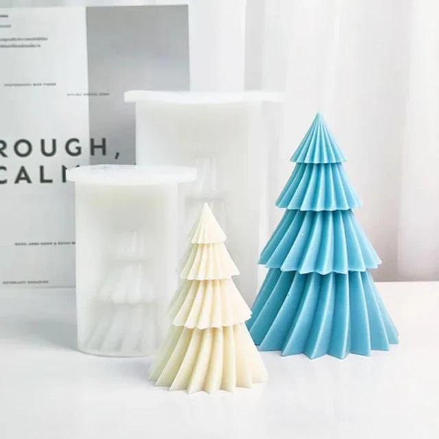 Soft Christmas Tree Candle Mold Conical Shaped Soap Mould   Craft Making