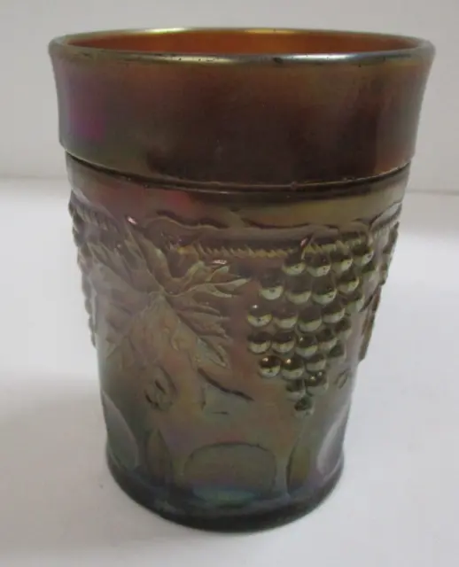 Northwood Carnival Glass Grape & Cable Tumbler