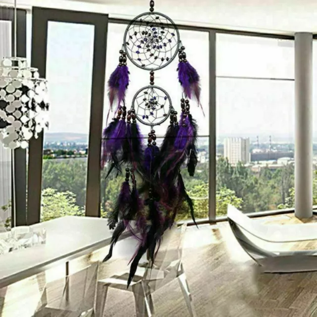 Traumfänger Groß 63cm Indianer Federn Feder Dreamcatcher Wohnzimmer Dekor