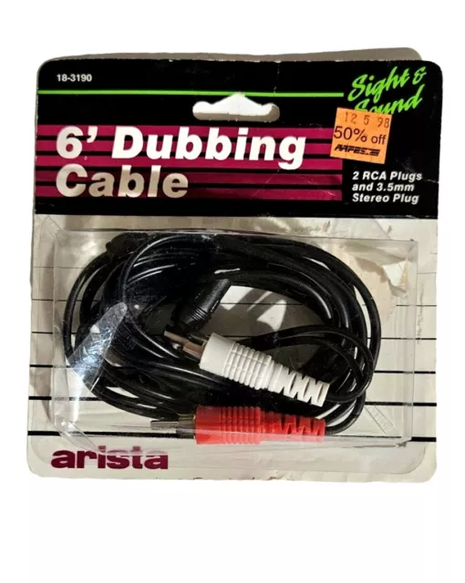 Arista high quality 6 ft  Video Dubbing Cable 2 RCA + Stereo Plug