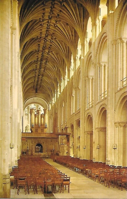 Norwich Cathedral, The Nave looking east - Unposted Postcard