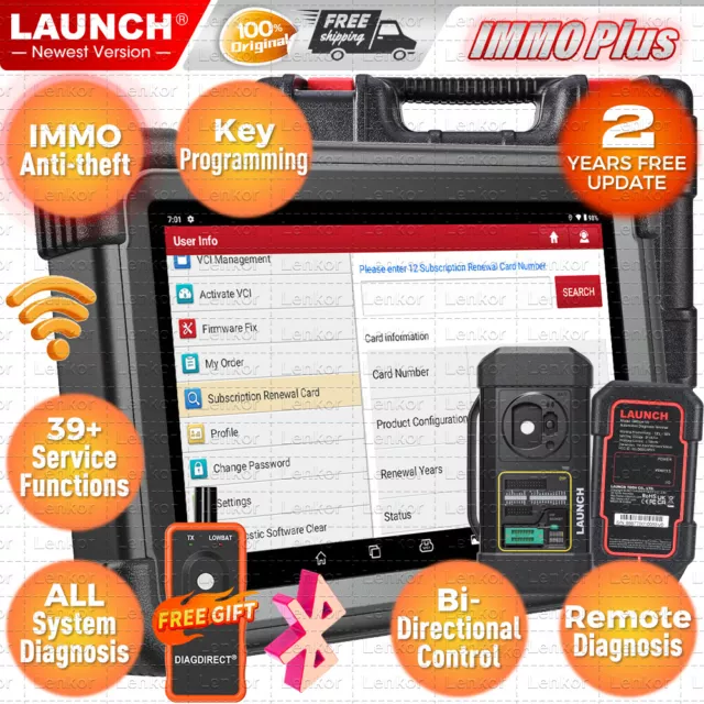 LAUNCH X431 IMMO Plus Car Key Programming IMMO Scan Tool with X-PROG3 ECU Coding