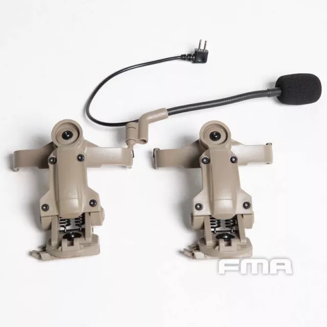 FMA Tactical Headset Helmet ARC Rail Bracket Adapter AMP Bridge PELTOR COMTAC3