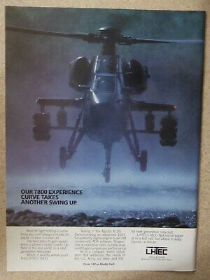 1989-90 PUB LHTEC ALLISON GARRETT T800 ENGINE LHX LYNX PANTHER HELICOPTER AD 