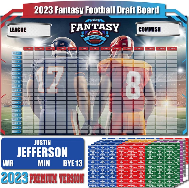 FANTASY FOOTBALL DRAFT Board 20232024 Kit Large Set with 576 Player