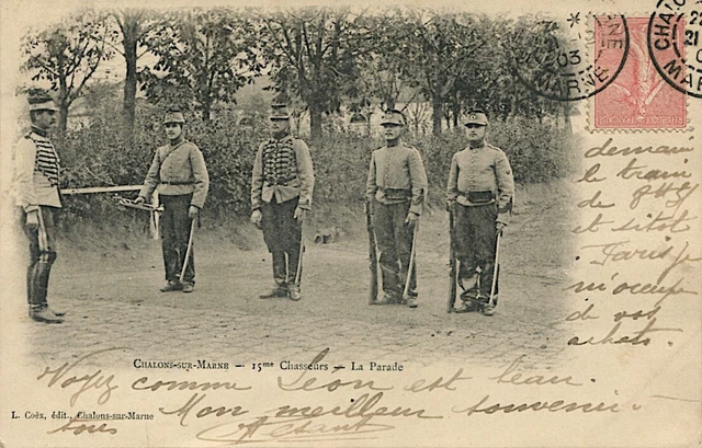 CPA 51 - Chalons-sur-Marne - 15th hunters - la Parade