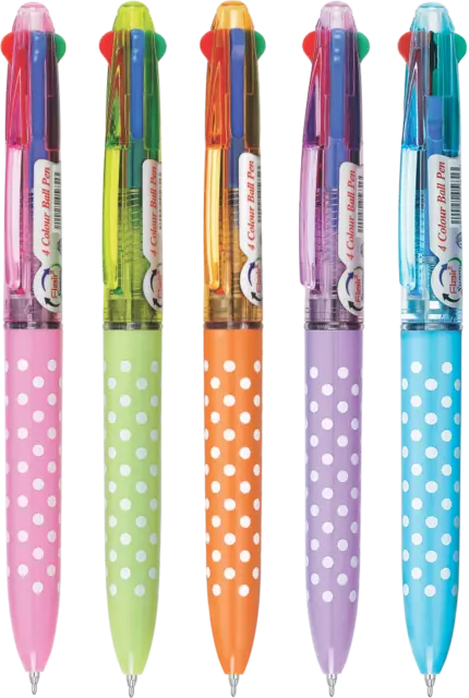 4 IN 1 Multi Colour Click Ball Point Pen Blue,Black,Red & Green