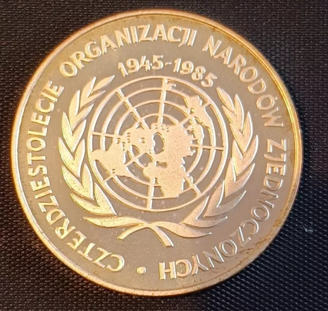 POLEN: 500 Zloty 1985 "40 JAHRE VEREINTE NATIONEN" PP