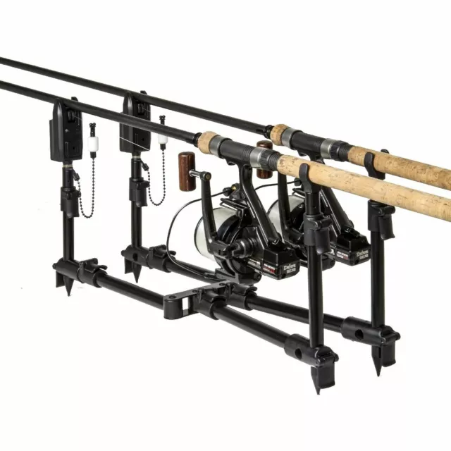 Saber Low Pro Compact 2 / 3 Rod Pod Lightweight Adjustable Carp Fishing Buzz Bar 2