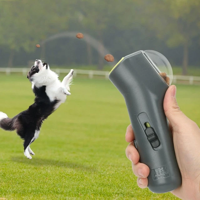 Pet Treat Feeder Dog Food Launcher Interactive Training Handheld Snack Shooter