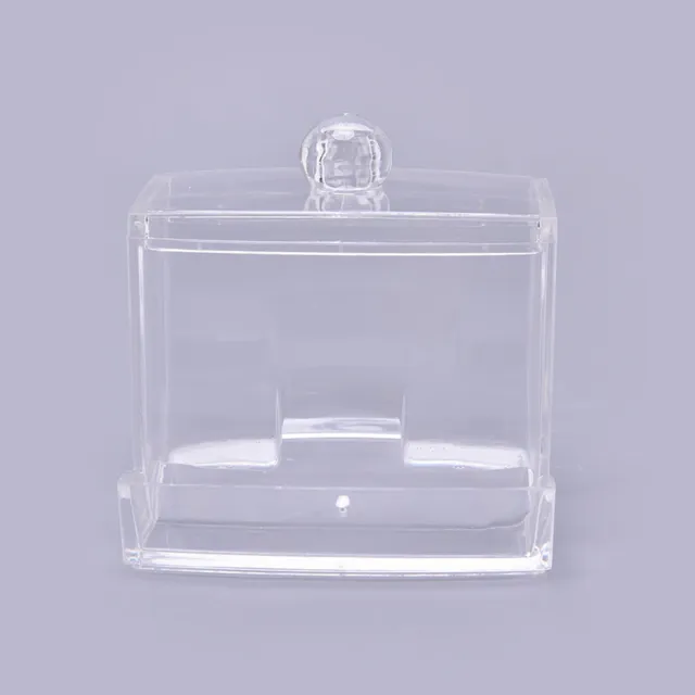 Hot Clear Acrylic Cotton Swab Storage Holder Box Cosmetic Makeup Organizer n-wf 7