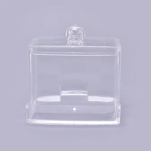 Hot Clear Acrylic Cotton Swab Storage Holder Box Cosmetic Makeup Organizer n#km 7