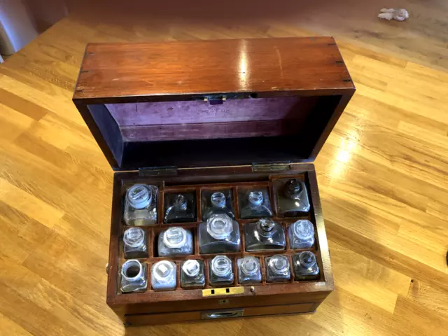 victorian mahogany apothecary box