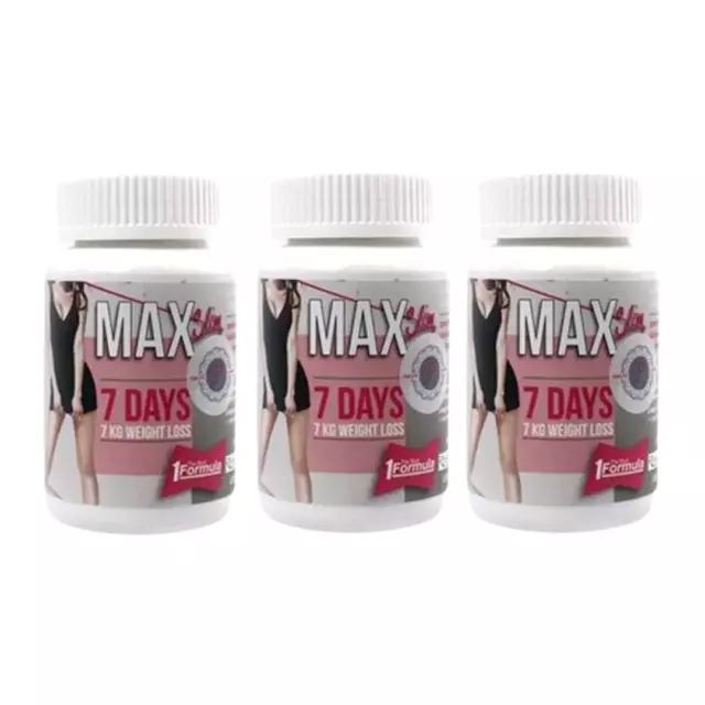 3x 7 Days Max Slim Pill Super Supplements Weight Loss Diet Fat Burn Slimming