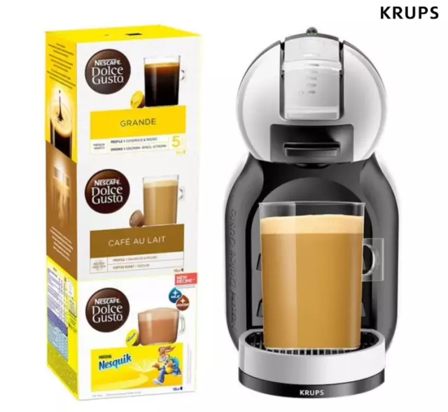 Expresso à dosettes KRUPS YY4880FD mini me + 3 boites