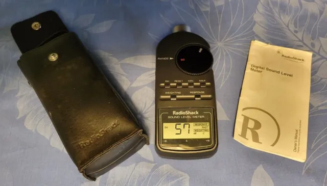 Radio Shack Digital Sound Level Meter Model 33-2055, Case, & Manual