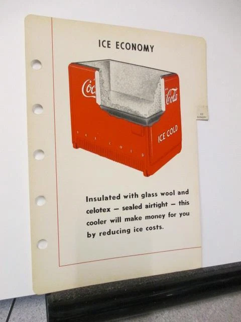 COCA COLA 1940 store salesman sample soda bottle vending machine cooler ICE #6