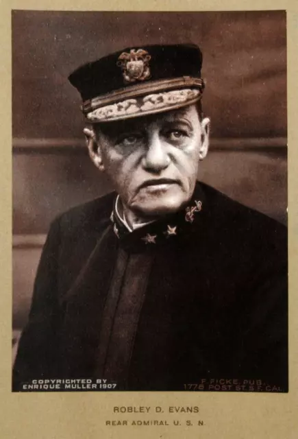 Spanish American War Great White Fleet Navy Admiral Robley D Evans Picture 1910s