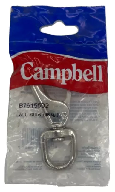 B7615502 CampBell Snap 5/8" Quick Swivel Round Eye WLL 80LBS