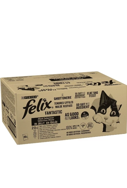 PURINA FELIX Le Ghiottonerie Cibo Umido Per Gatti 80 Bustine Da 85gr