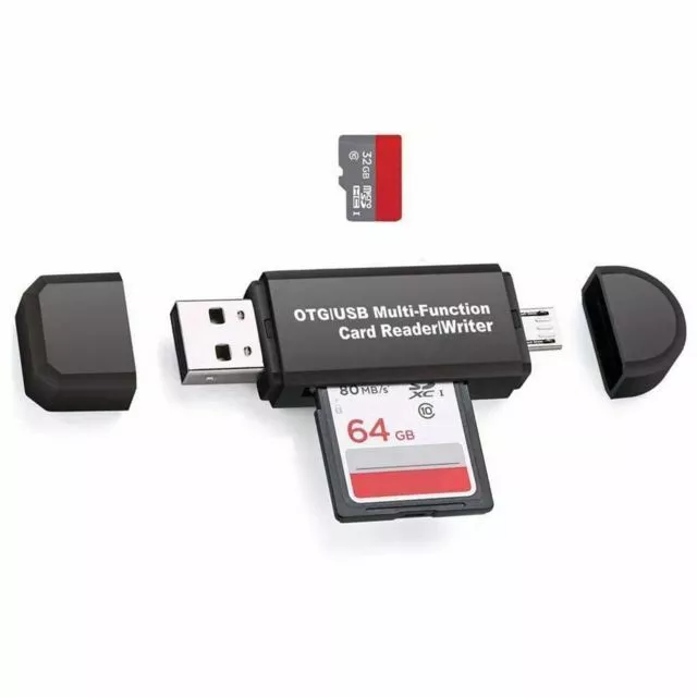LECTEUR DE CARTES SD / Micro-USB adaptateur micro-USB OTG Lecteur cartes  mémoire EUR 5,49 - PicClick FR