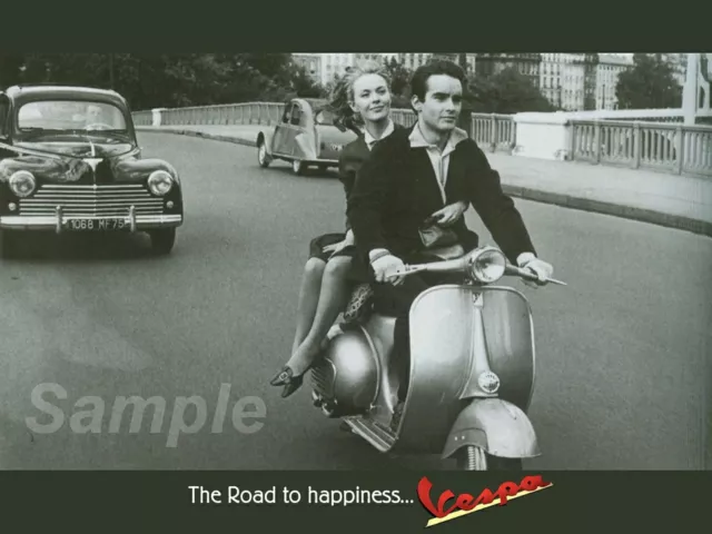 Vintage Vespa Advertising A4 Poster Print