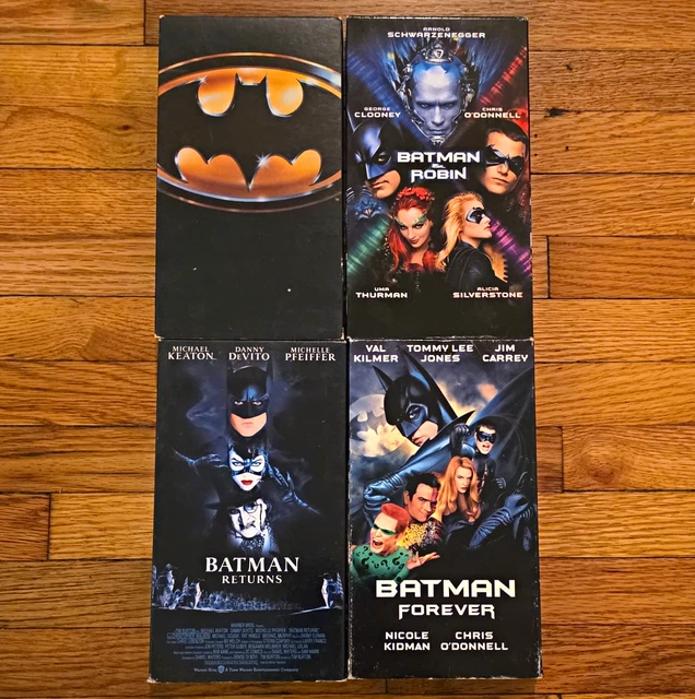 Click Forever WARNER HOME VIDEO Batman VHS Lot Batman/Returns/Forever/Robin Full ...