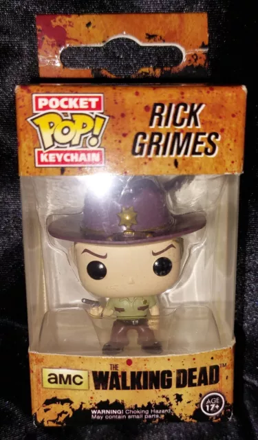 NEW! Funko Pocket POP! Keychain The Walking Dead Rick Grimes Mini Vinyl Figure