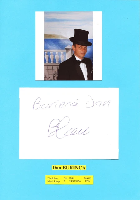 Dan Burinca  Rumänien  Turnen 2.OS 1996 Karte original signiert WL 340893