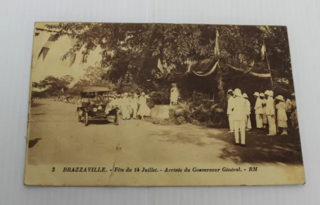 CPA Brazzaville FËTE DU 14 JUILLET ARRIVEE DU GOUVERNEUR CONGO  1924  PON