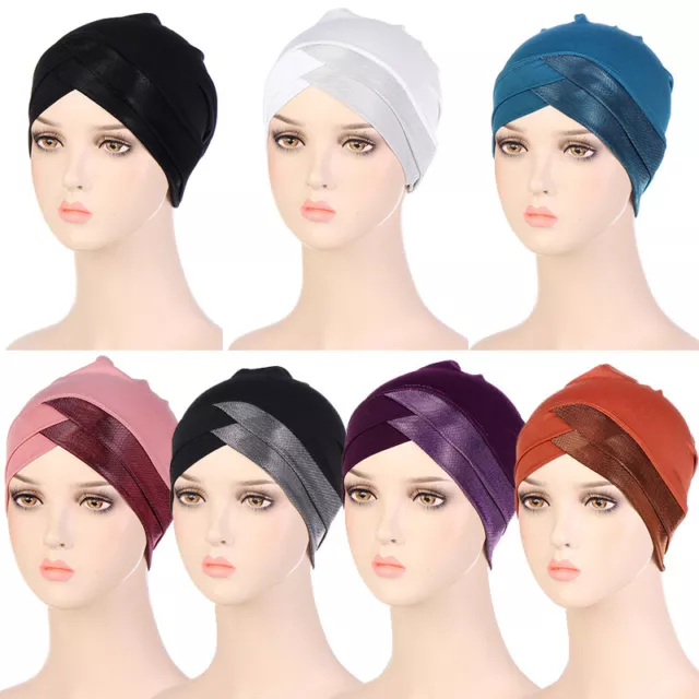Acheter Chapeau Turban extensible pour femmes musulmanes, casquette de  chimio, perte de cheveux, écharpe de tête, casquette Hijib