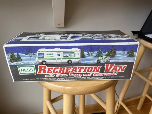 1998 Hess Recreation Van with Dune Buggy and Motorcycle in Original Box
