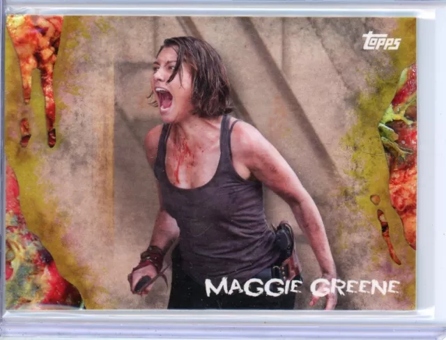 The Walking Dead Survival Box MAGGIE GREENE Infected Parallel Card 6 #37/99