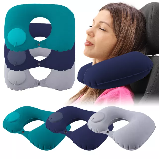 Inflatable Travel Pillow Set Air Inflatable Neck Support Pillow U Shape Comfort