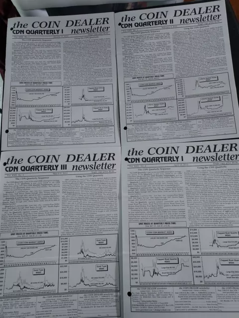 2013 Coin Dealers Newsletter quarterly I, II & III complete 12 issues very nice!