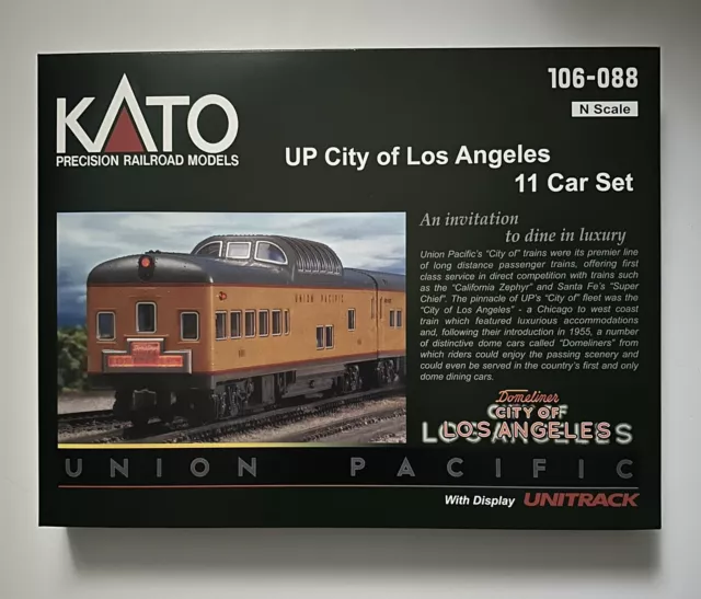 Kato N Scale UP Union Pacific City of Los Angeles 11-Car Passenger Car Set  NEW