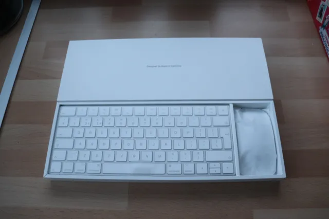 Originale Apple Magic Keyboard A1644 & Magic Mouse 2 A1657 Set argento