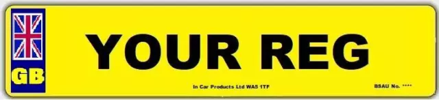 Rear Standard GB MOT UK Road Legal Car Van Reg Registration Number Plate