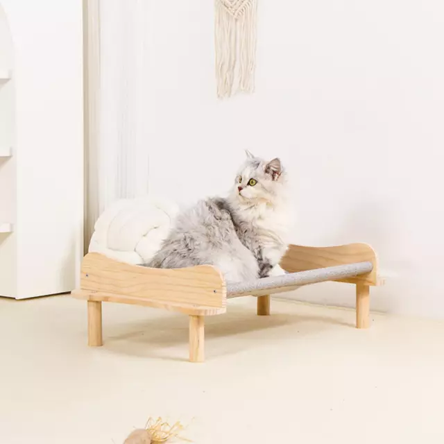 Lit en bois pour chat et chien, doux pour chats d'intérieur, pour petits