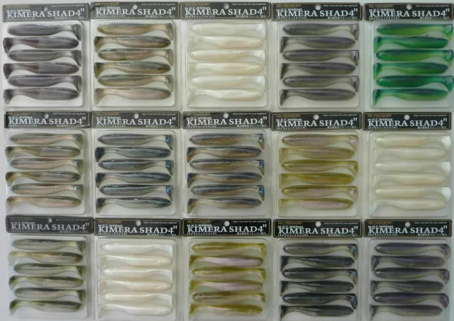 Lot 15 pack leurre souple VAGABOND KIMERA SHAD4 peche lures mer Ultimate fishing