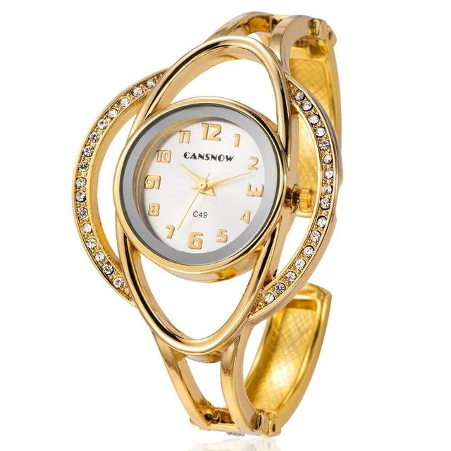 Damen Luxusuhren Diamantarmband Damen Armbanduhr Gold Silber