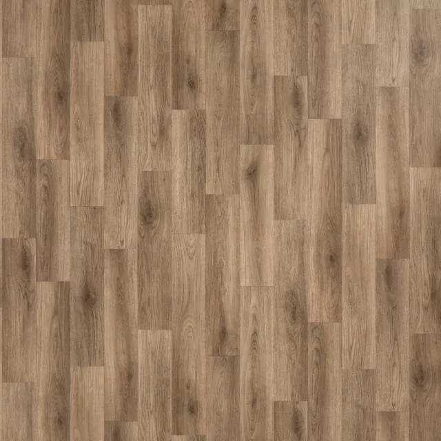 Cheap Wood Effect Vinyl Flooring Dark Oak Foam Sheet Lino Roll Bathroom Kitchen