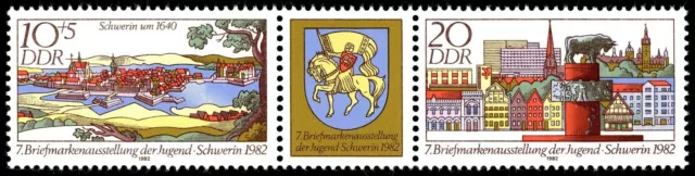 EBS East Germany DDR 1982 - Youth Stamp Exhibition - Michel 2722-2723 ZD - MNH**